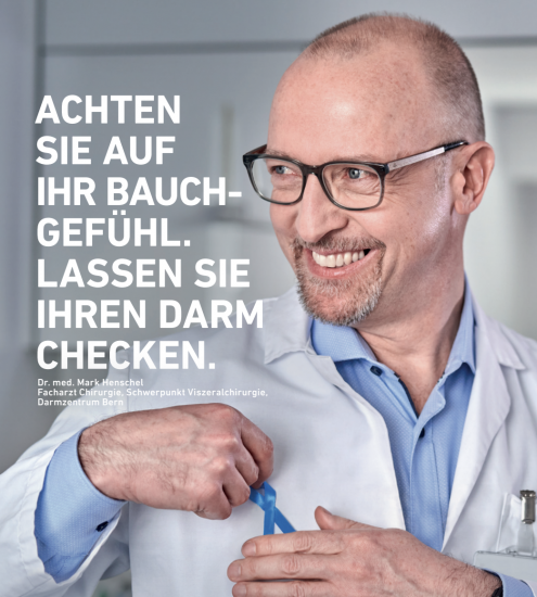 Neue Darmkrebs-Kampagne des Darmzentrums Bern der Lindenhofgruppe